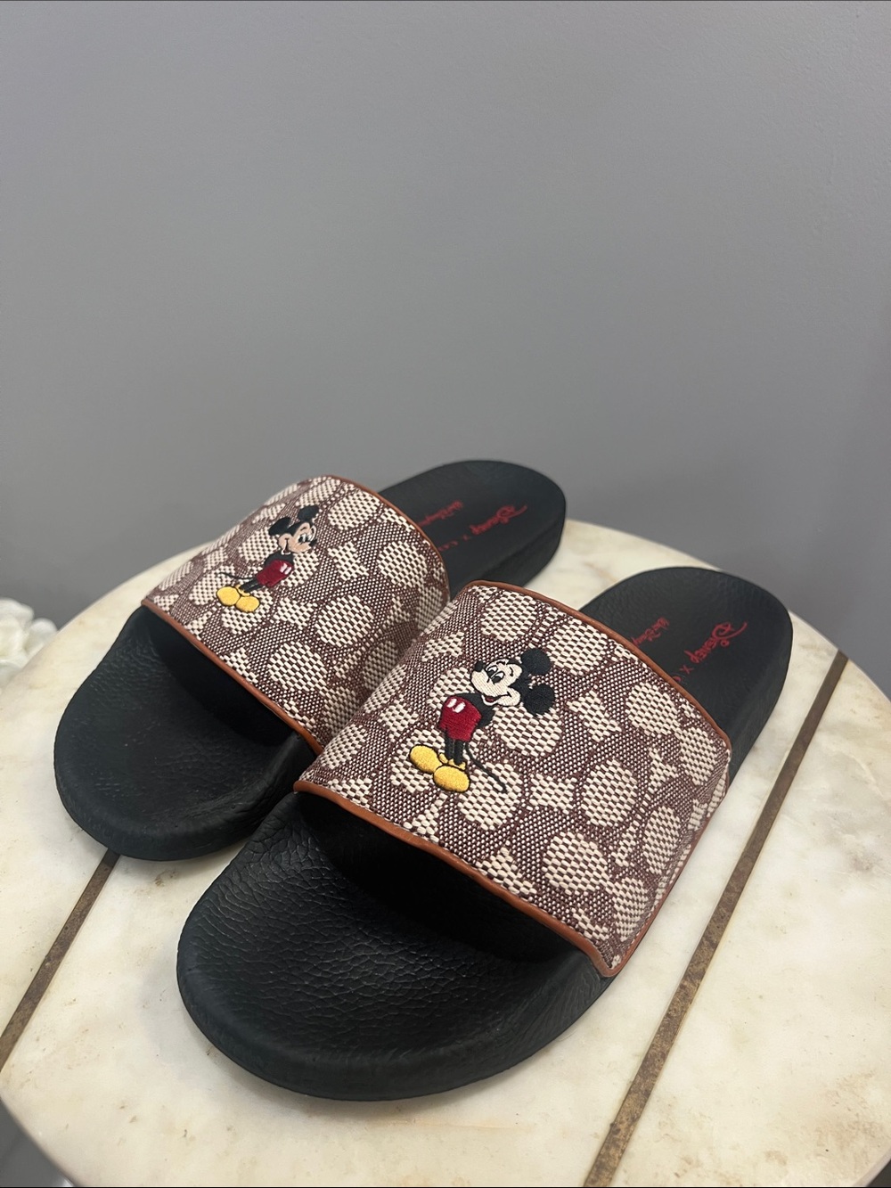 Disney Mickey Coach Women's Slide Sandal Size 10